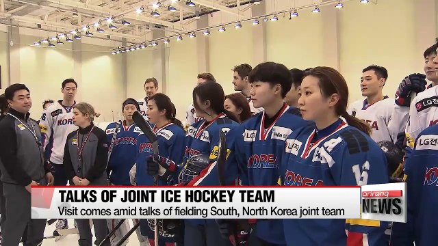 President Moon visits Olympic squad Great chance for improving inter-Korean ties