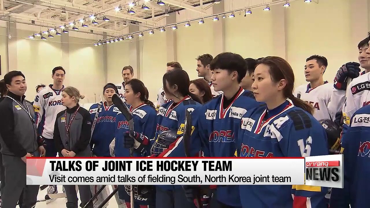 President Moon visits Olympic squad "Great chance for improving inter-Korean ties"