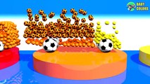 Learn Colors With 3d Truck Cars shape and Soccer Balls For Kids Toddlers Babies-a