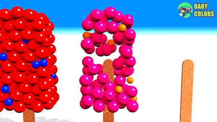 Learn Colors With Magic 3D Ice Cream M&M Balls For Kids Children Bab