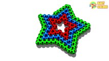 Learn Colors with a lot of Soccer Balls and 3D Star for Kids Toddlers Babies-Y