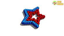 Learn Colors with a lot of Soccer Balls and 3D Star for Kids Toddlers Babies-