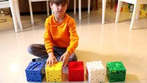 Learn Colors with LEGO Surprise Toys BOX Family Fun Time - CRASH Legos-aV
