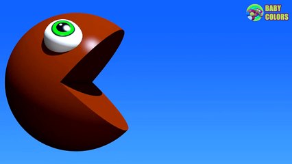 Learn Colors with Chocolates Candy and 3D Pacman for K