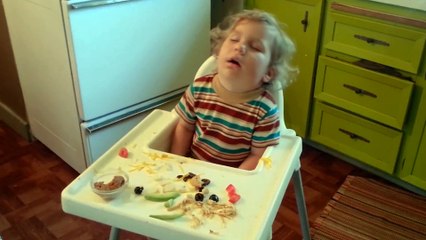 Baby Falls Asleep Eating