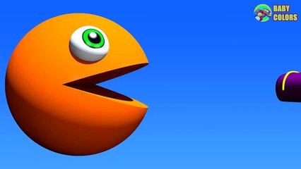 Learn Colors with Chocolates Candy and 3D Pacman for Kids Babies Toddlers-f-CwZA2PYKI