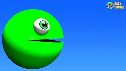 Learn Colors with Chocolates Candy and 3D Pacman for Kids Babies Toddl