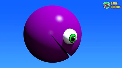 Learn Colors with Chocolates Candy and 3D Pacman for Kids Babies