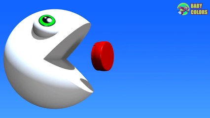 Learn Colors with Chocolates Candy and 3D Pacman for Kids Babies