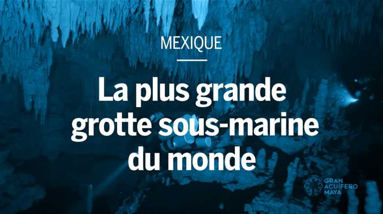 Mexique : Les images d'une gigantesque grotte sous-marine