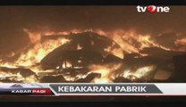 Pabrik Cat dan Gudang Pengolah Limbah Ludes Terbakar