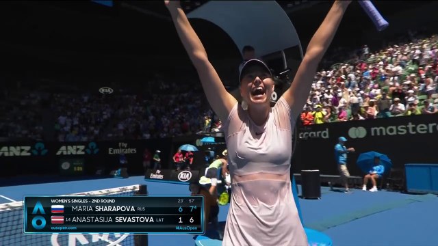 Maria Sharapova v Anastasija Sevastova match highlights (2R) Australian Open 2018