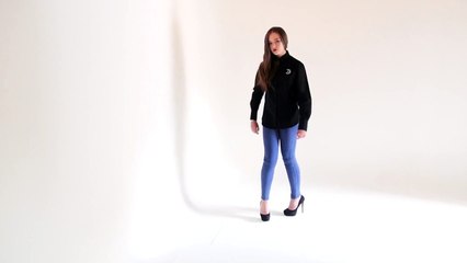 Ladies Long Sleeve Shirt Black Tick Tok Designs