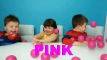 Balls Learning Colors with Kids and Surprise Eggs Learn colors and open eggs surprises for Baby-B