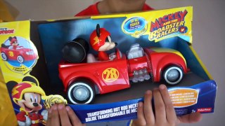 Disney Mickey and the Roadster Racer Toys Giant Egg Surprise Opening Toy Cars