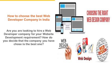 How to choose the best Web Developer Company in India