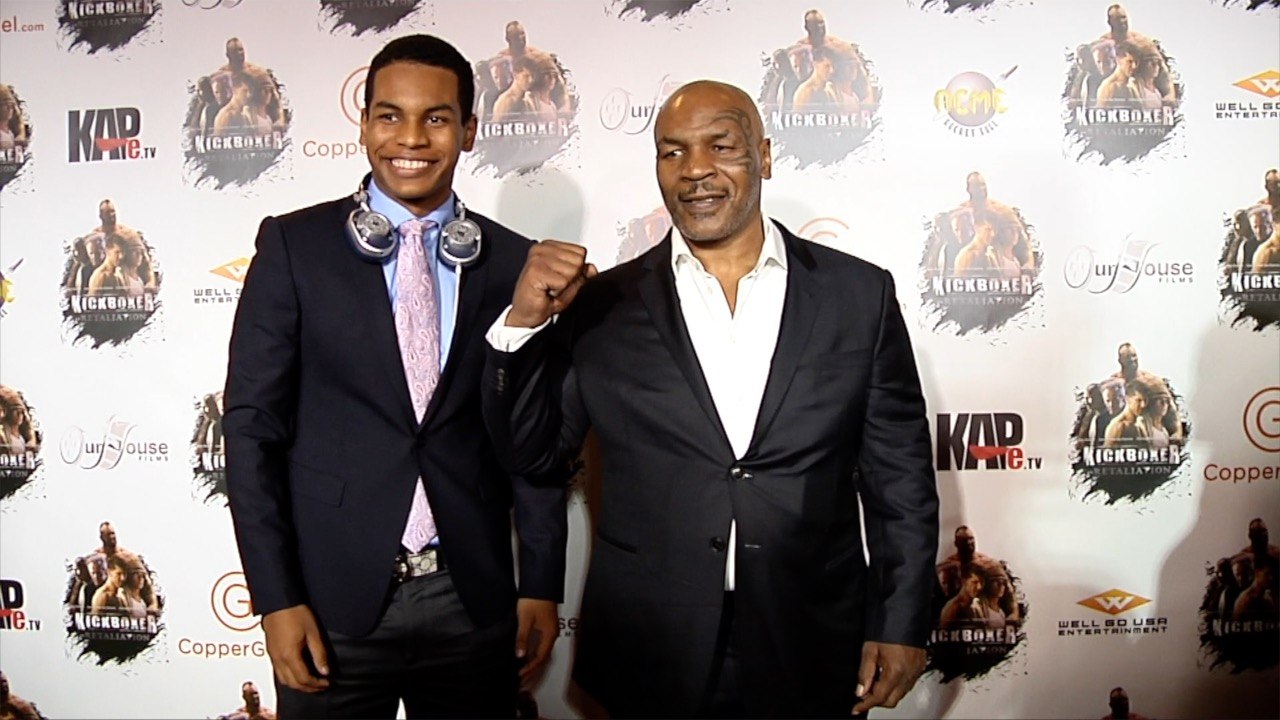 Mike Tyson and Miguel Leon Tyson "Kickboxer: Retaliation" Los Angeles Premiere  Red Carpet