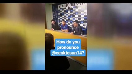 Cenk Tosun, İngiliz gazetecilere isminin telaffuzunu böyle öğretti