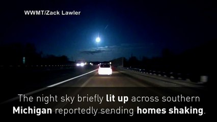 Suspected meteor lights up sky and leaves 'homes shaking'