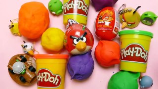Nursery Rhymes - Angry Birds Play-Doh & Surprise Eggs