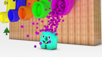 Learn Color Water Ball W Panda Learn ABC Song Cartoon Nursery Rhymes For Kids