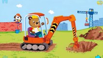 การ์ตูน หมีน้อยbizzy ขับรถแม็คโคร รถบรรทุก รถตักดิน ลุยงานก่อสร้าง | Bizzy Bear Builds a House