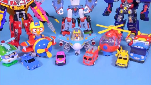 뽀로로 비행기들 타요 폴리 카봇 또봇 장난감 Pororo Airplane toys with Tayo the little bus
