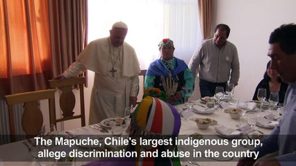 Pope meets members of indigenous Mapuche community in Chile