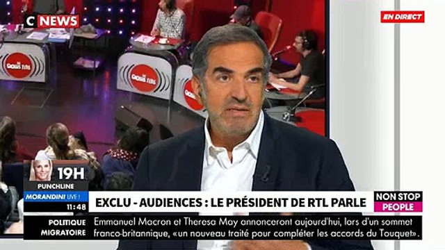 EXCLU - Christopher Baldelli, Président de RTL dans Morandini Live: Nos émissions battent des records mais je réfléchis