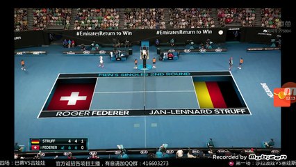 Set 3 Federer vs Struff Australian Open 2018