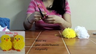 pompom chick & bunny tutorial