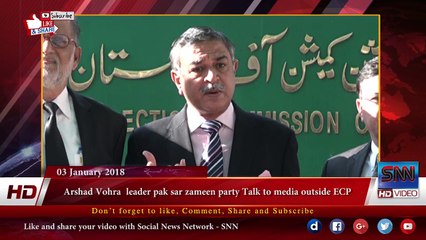Arshad Vohra  leader pak sar zameen party Talk to media outside ECP