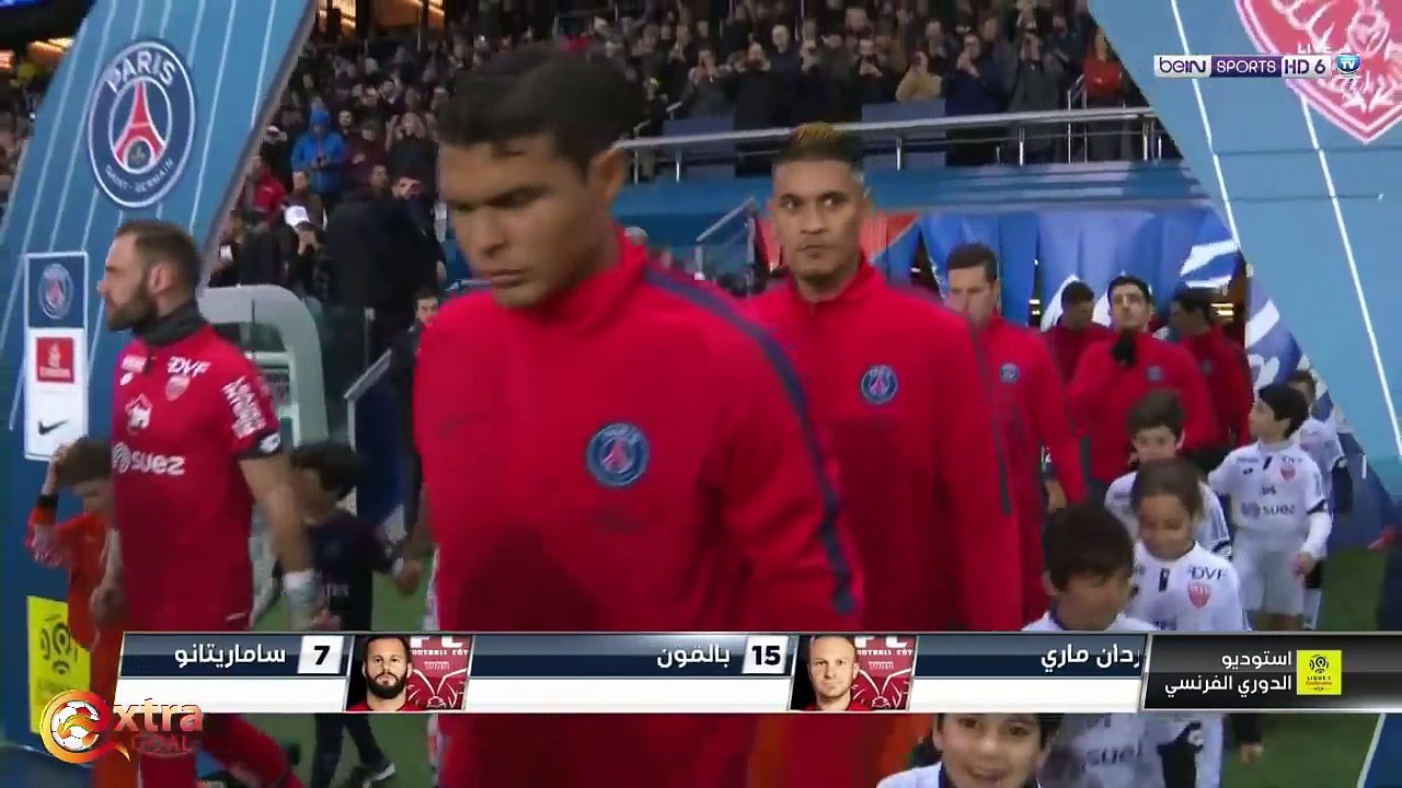 ملخص مباراه بااريس ساان جيرماان وديجون 8-0 - سوبر هاتريك نيمار -  الدوري الفرنسي