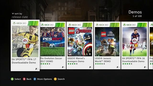 FIFA 17 DEMO V PES 2017 DEMO XBOX 360