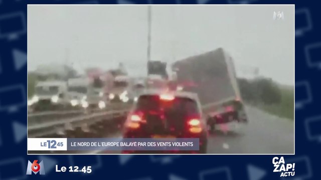 Camions renversés, personnes emportées par le vent : une violente tempête touche le nord de l'Europe