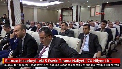 Batman Hasankeyf'teki 5 Eserin Taşıma Maliyeti 170 Milyon Lira
