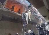 White Helmets Use Makeshift Bridge to Rescue Injured Woman in Irbin