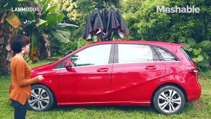 Finally, a car umbrella to keep your vehicle cool in high temps
