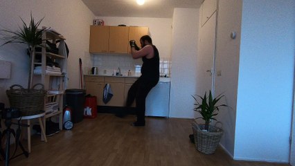 Shadow boxing and wrestling training