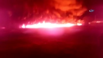 Rusya'da Petrol Boru Hattında Yangın