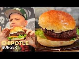Hambúrguer Caseiro com Creme de Chipotle - Sanduba Insano
