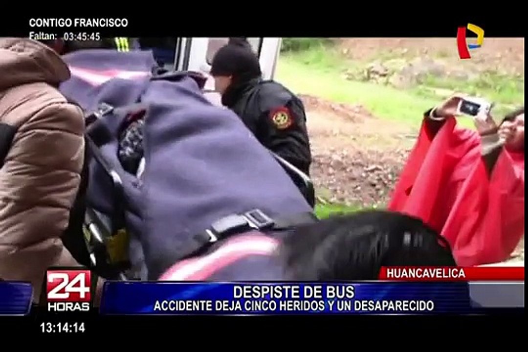 Huancavelica: un desaparecido y cinco heridos deja despiste de bus