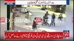 CCTV Footage: Brave girl knocks down street robbers