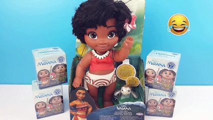 Vaiana Moana bebé + Cajitas Sorpresa de la película Disney Vaiana Moana