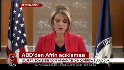 ABD'den Afrin açıklaması
