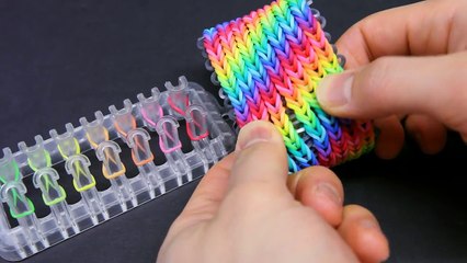 Alpha Loom - Seven 7 row Fishtail Rainbow Loom Bracelet