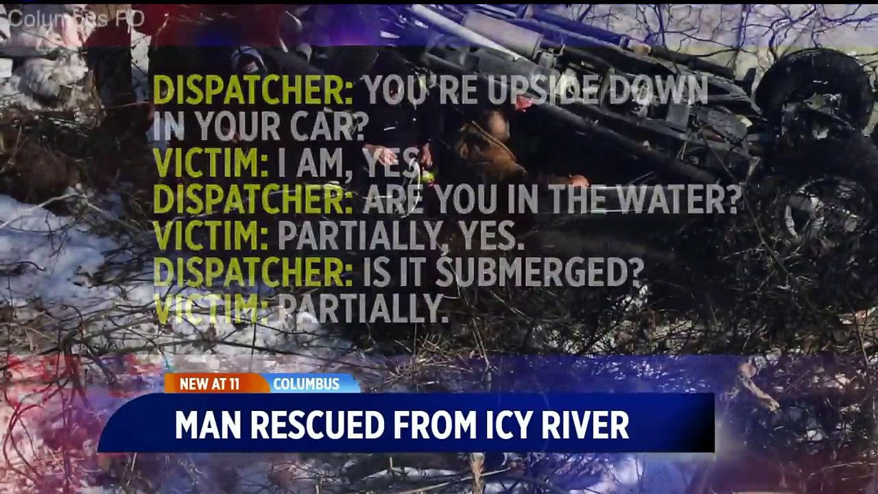 66-Year-Old Man Rescued After Car Flips into Icy River