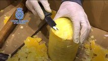 Cocaine discovered inside pineapples during Spanish and Portuguese police drugs raid