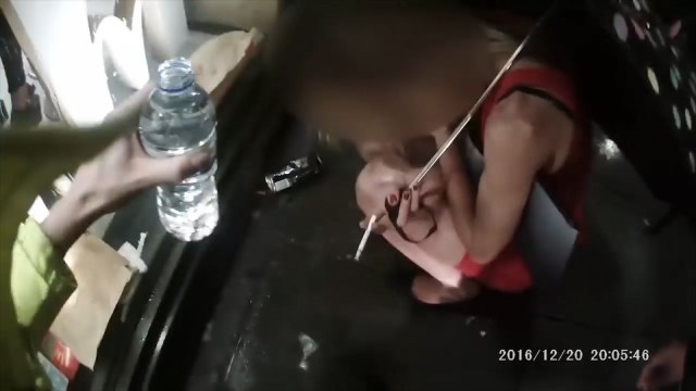 Watch brave police officer gasp for air as she treats victims following ammonia attack