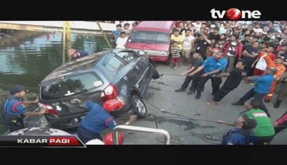 Tidak Gunakan Rem Tangan, Mobil Terjun ke Sungai Serdang
